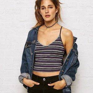 AA striped crop tank